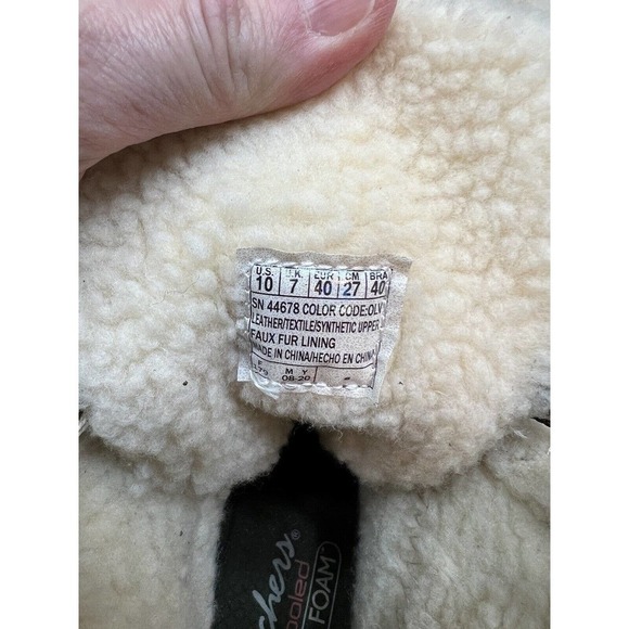 Skechers Air Cooled Memory Foam Lace Up Suede Leather Boots Green Size 10 New - Picture 11 of 11